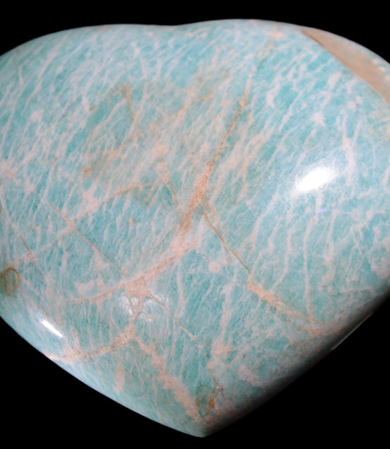 Amazonite Tianhe Stone crystal heart 546g Rocks and Things