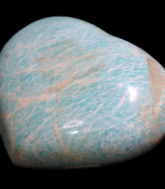 Amazonite Tianhe Stone crystal heart 546g Rocks and Things