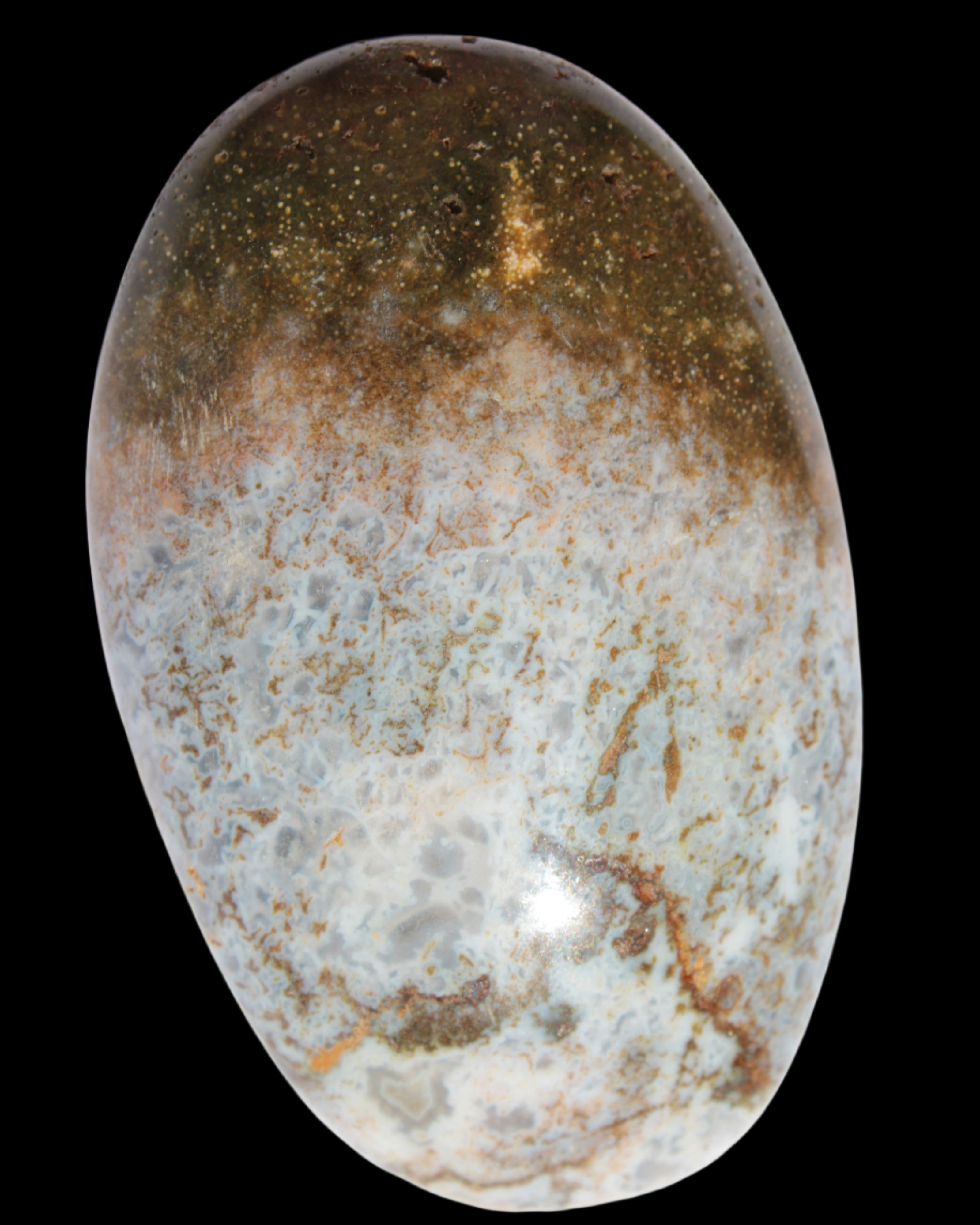 Ocean Jasper palmstone 81g - Rocks and Things Store