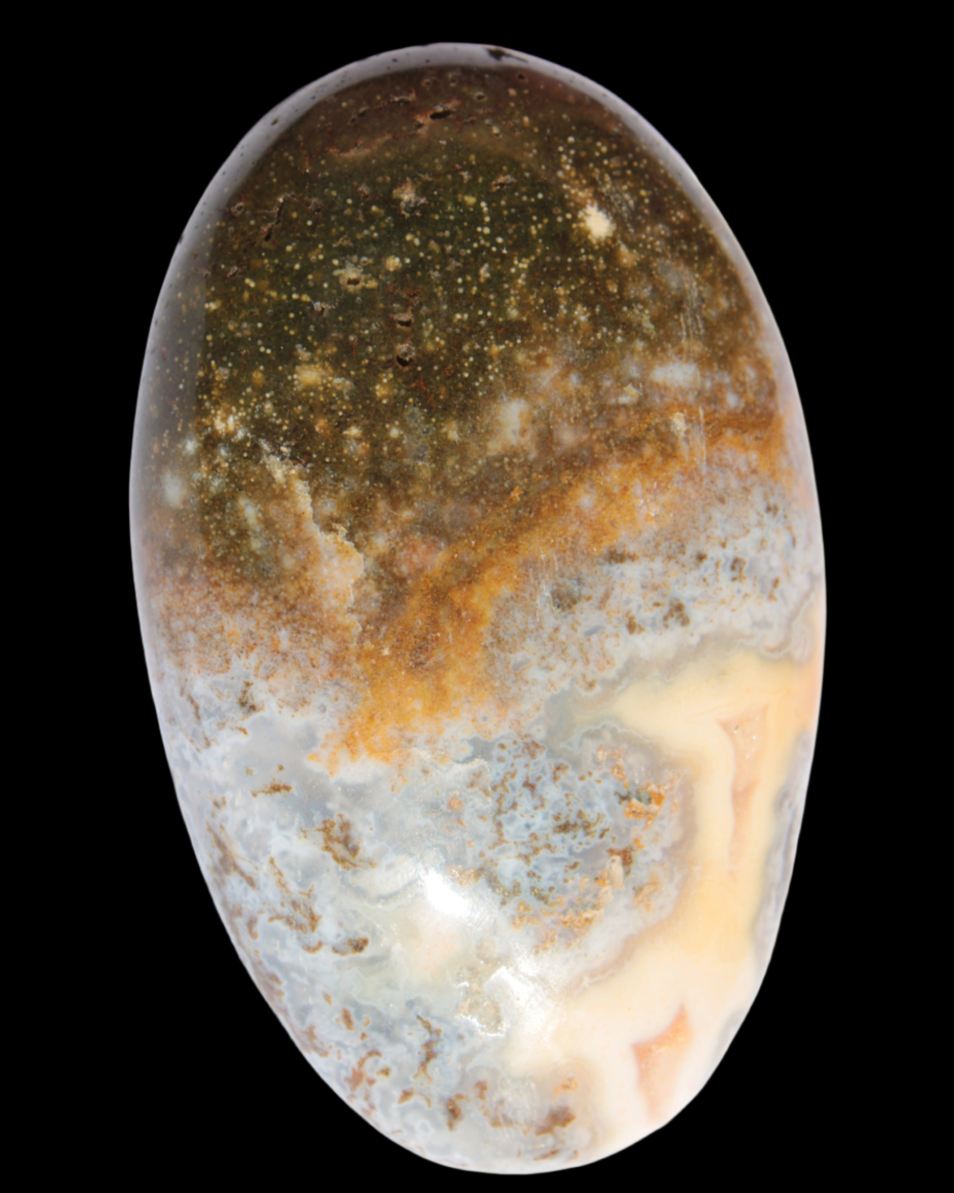 Ocean Jasper palmstone 81g - Rocks and Things Store