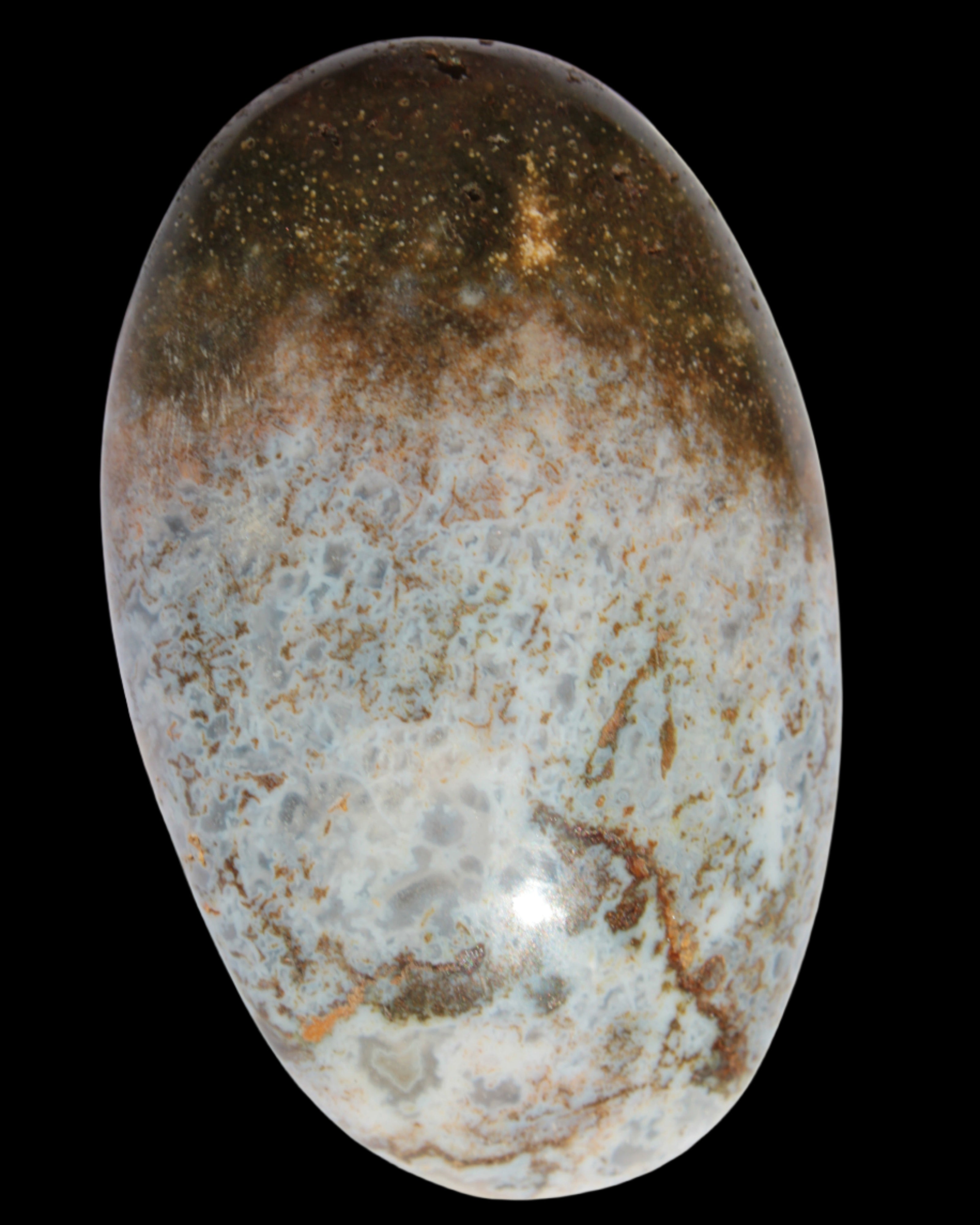 Ocean Jasper palmstone 81g - Rocks and Things Store