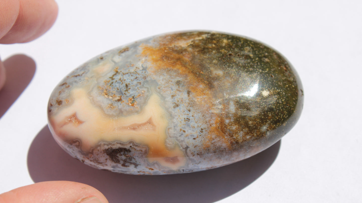 Ocean Jasper palmstone 81g Rocks and Things