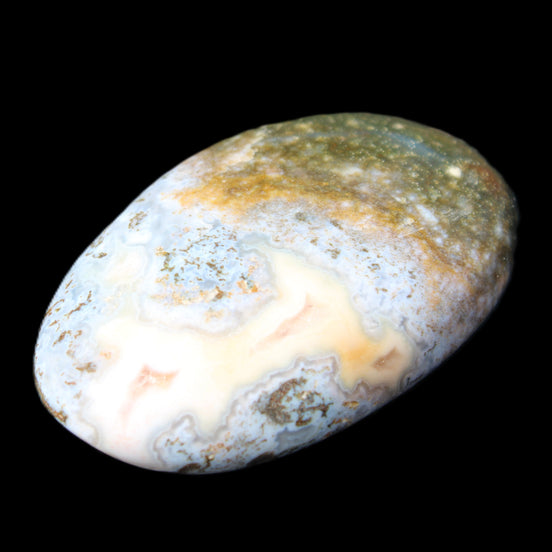 Ocean Jasper palmstone 81g in sunlight - Rocks and Things Store