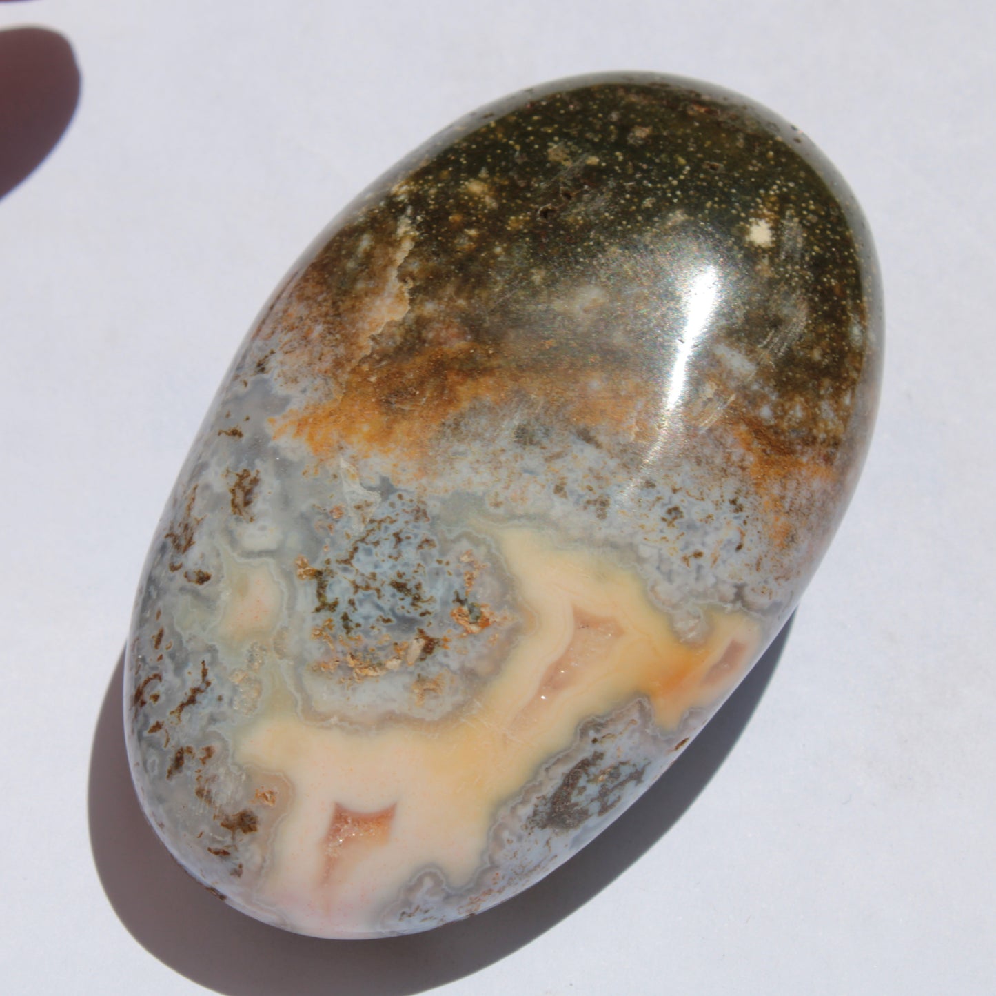 Ocean Jasper palmstone 81g Rocks and Things