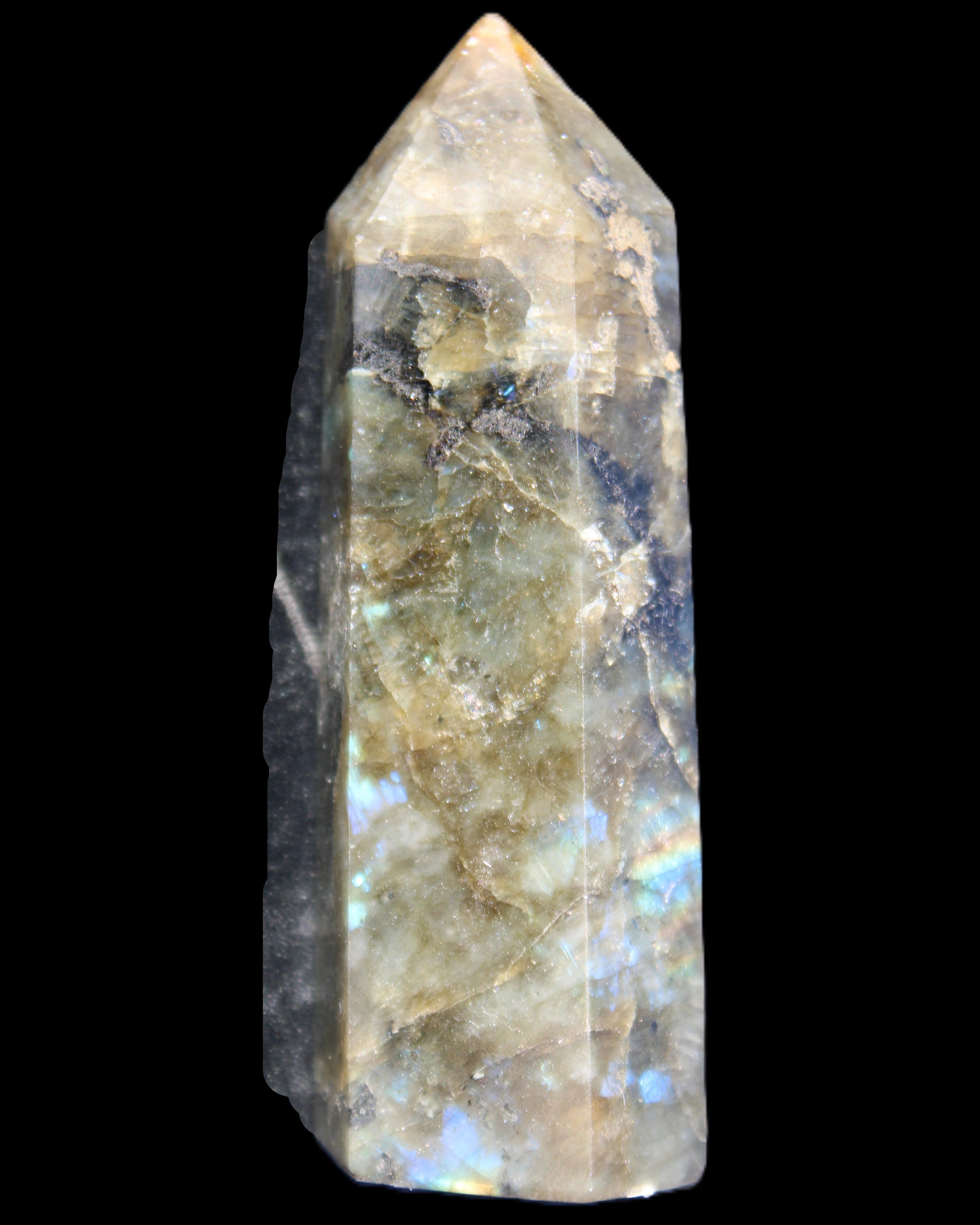 Labradorite wand 89g in sunlight - Rocks and Things Store