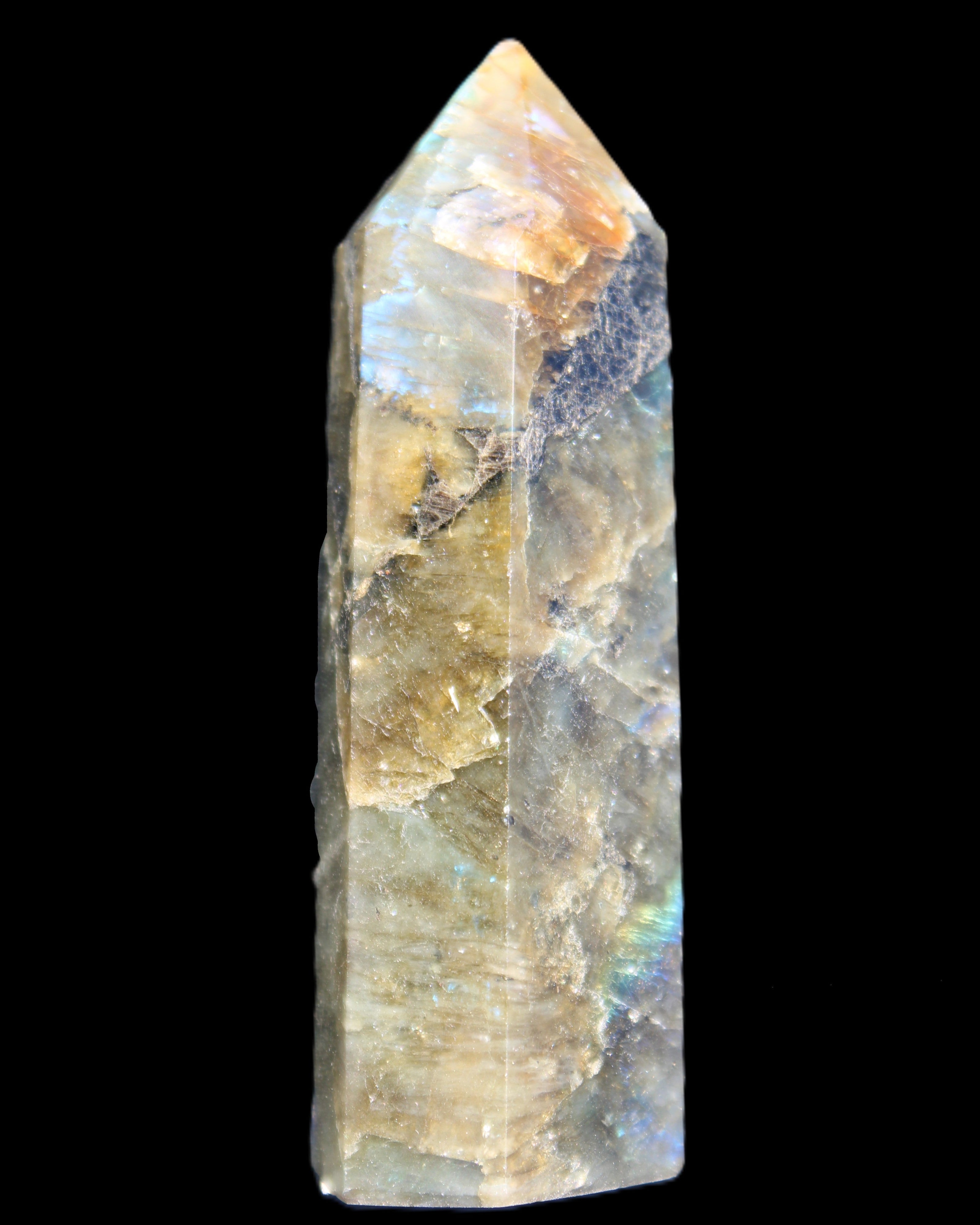 Labradorite wand 89g in sunlight - Rocks and Things Store