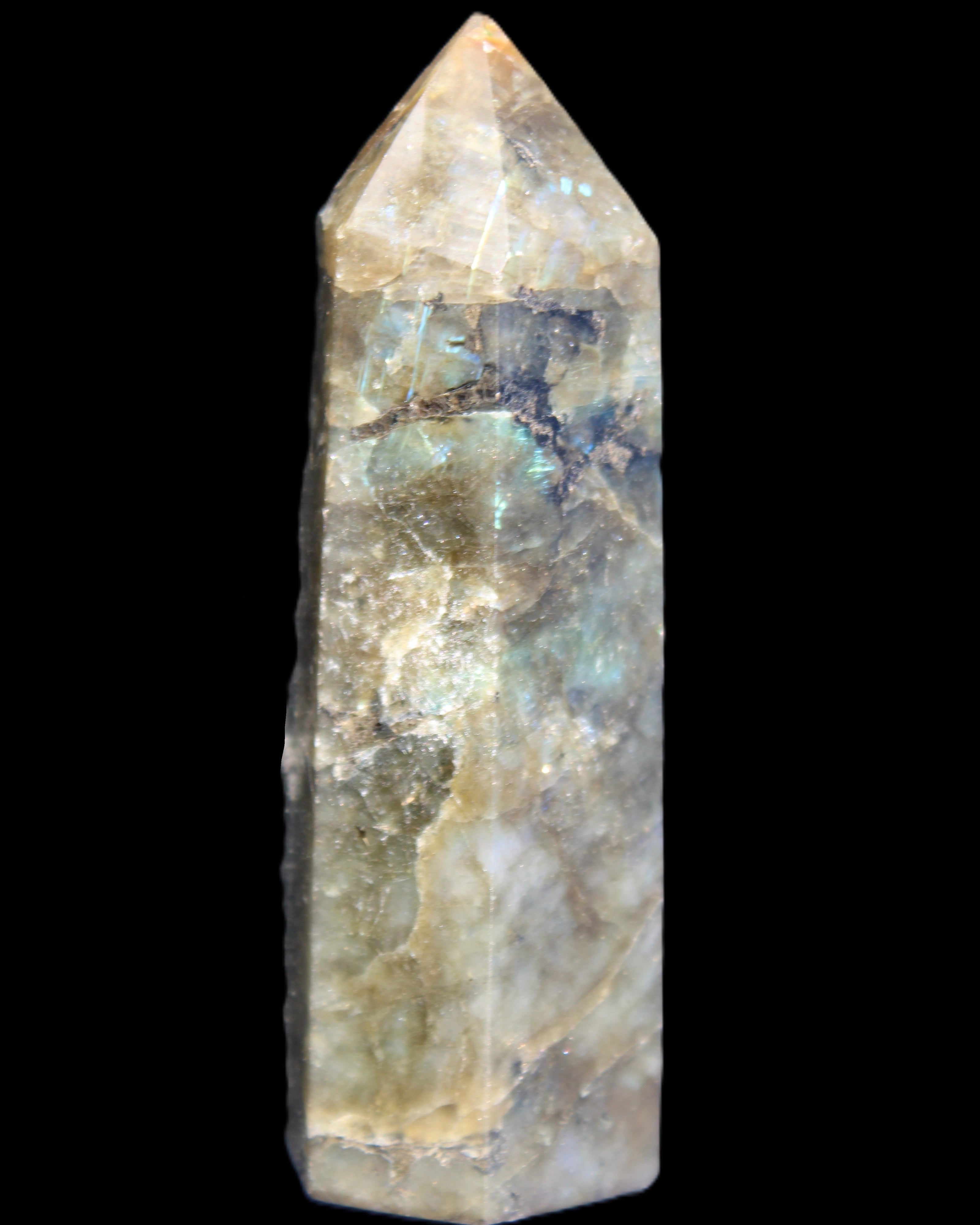 Labradorite wand 89g in sunlight - Rocks and Things Store