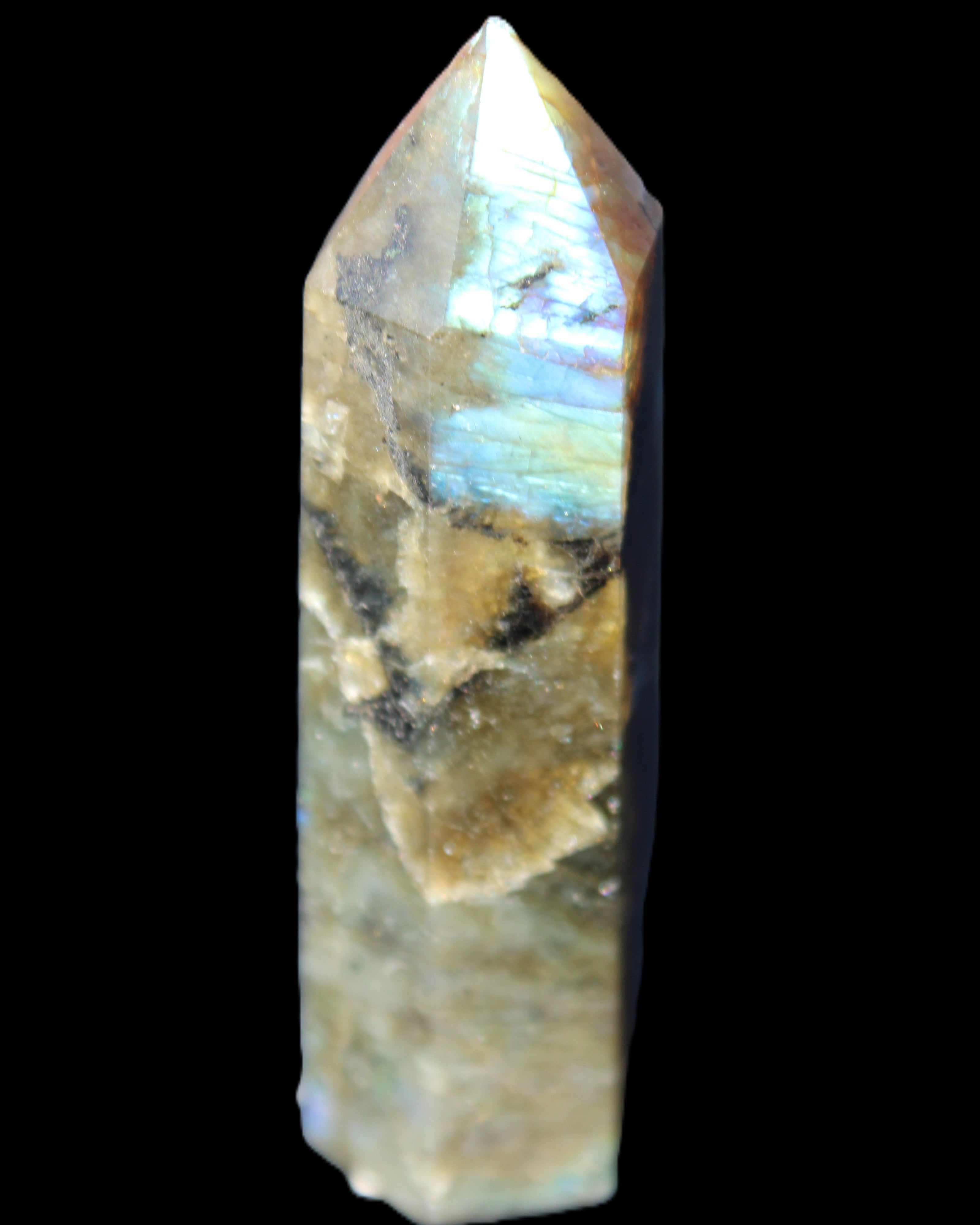 Labradorite wand 89g in sunlight - Rocks and Things Store
