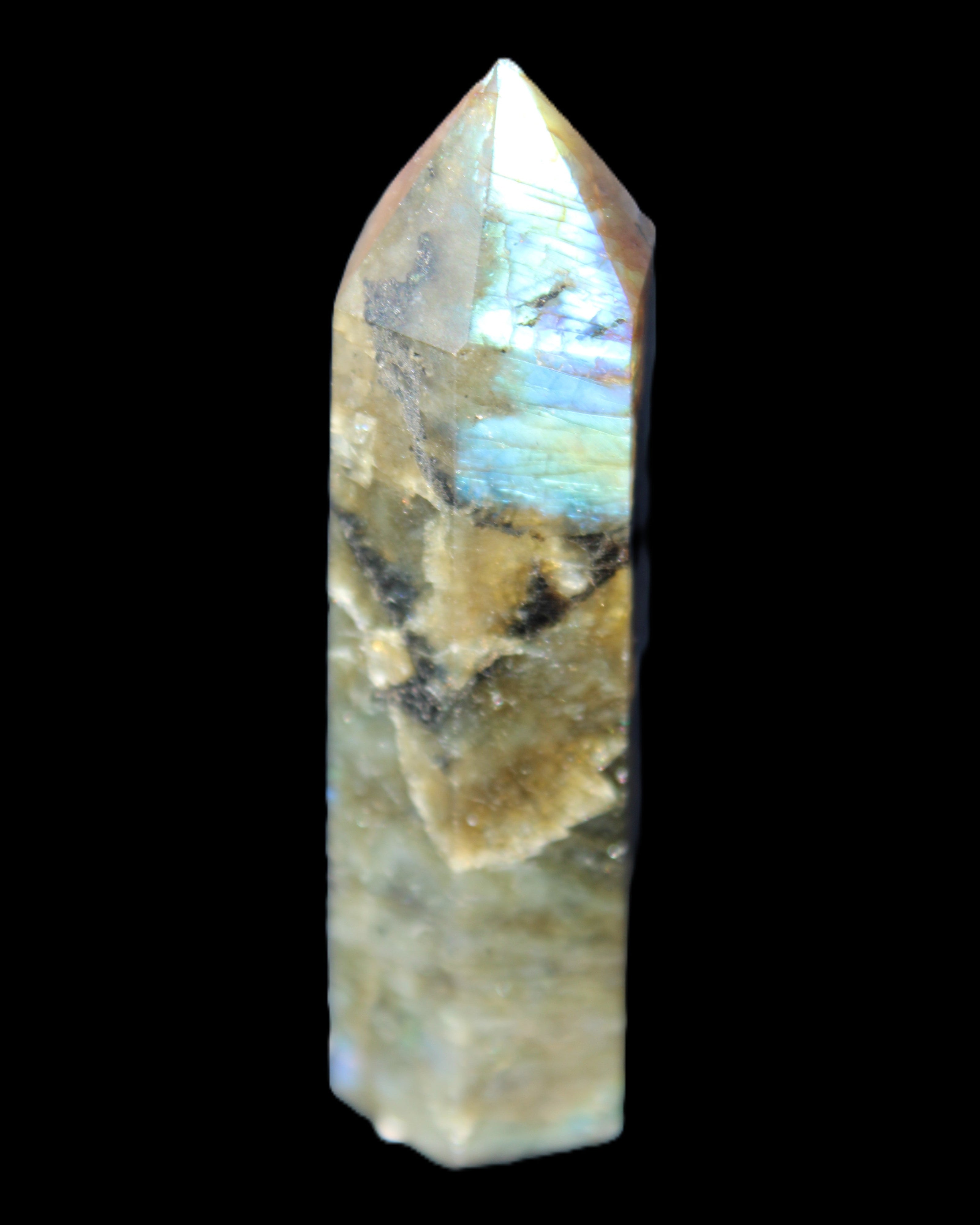 Labradorite wand 89g in sunlight - Rocks and Things Store