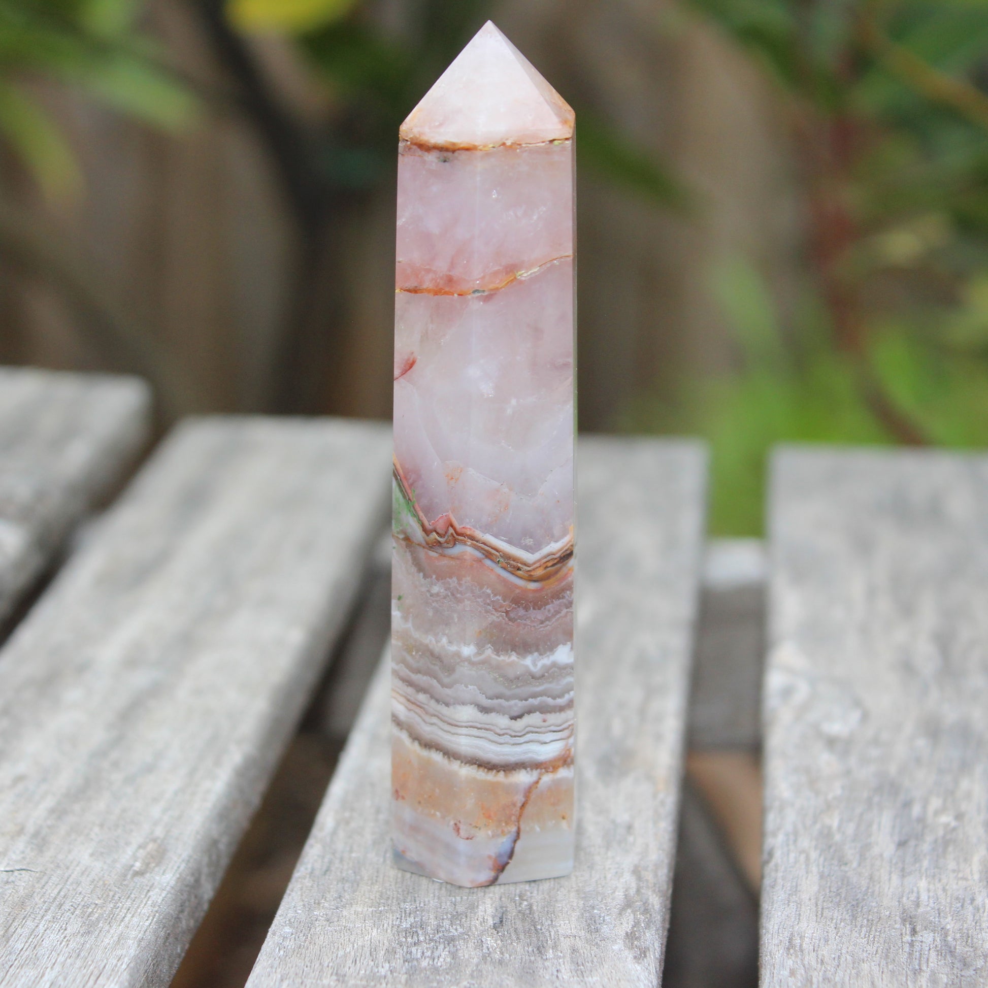 Super Seven Amethyst obelisk 119g Rocks and Things