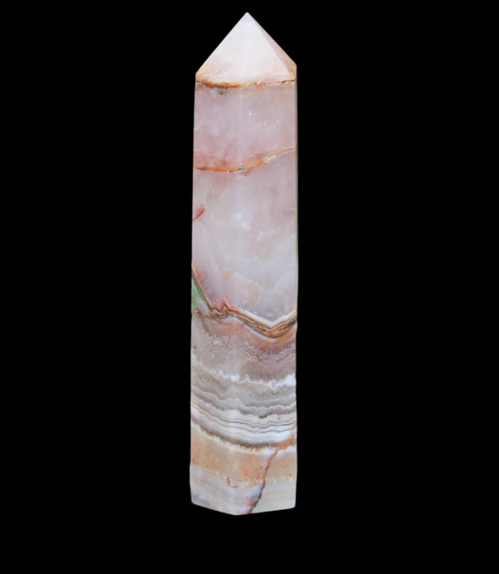 Super Seven Amethyst obelisk 119g in sunlight - Rocks and Things Store