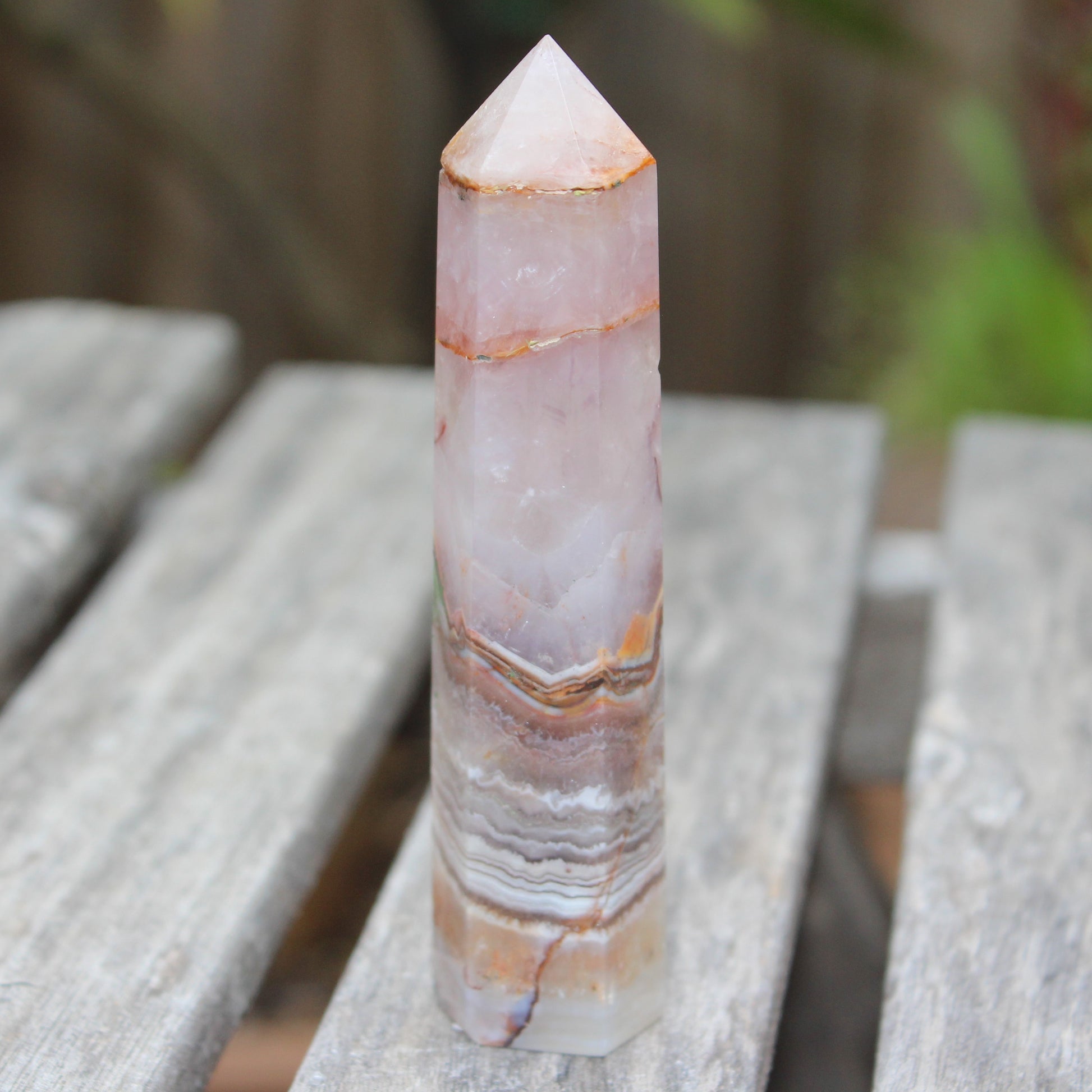 Super Seven Amethyst obelisk 119g Rocks and Things