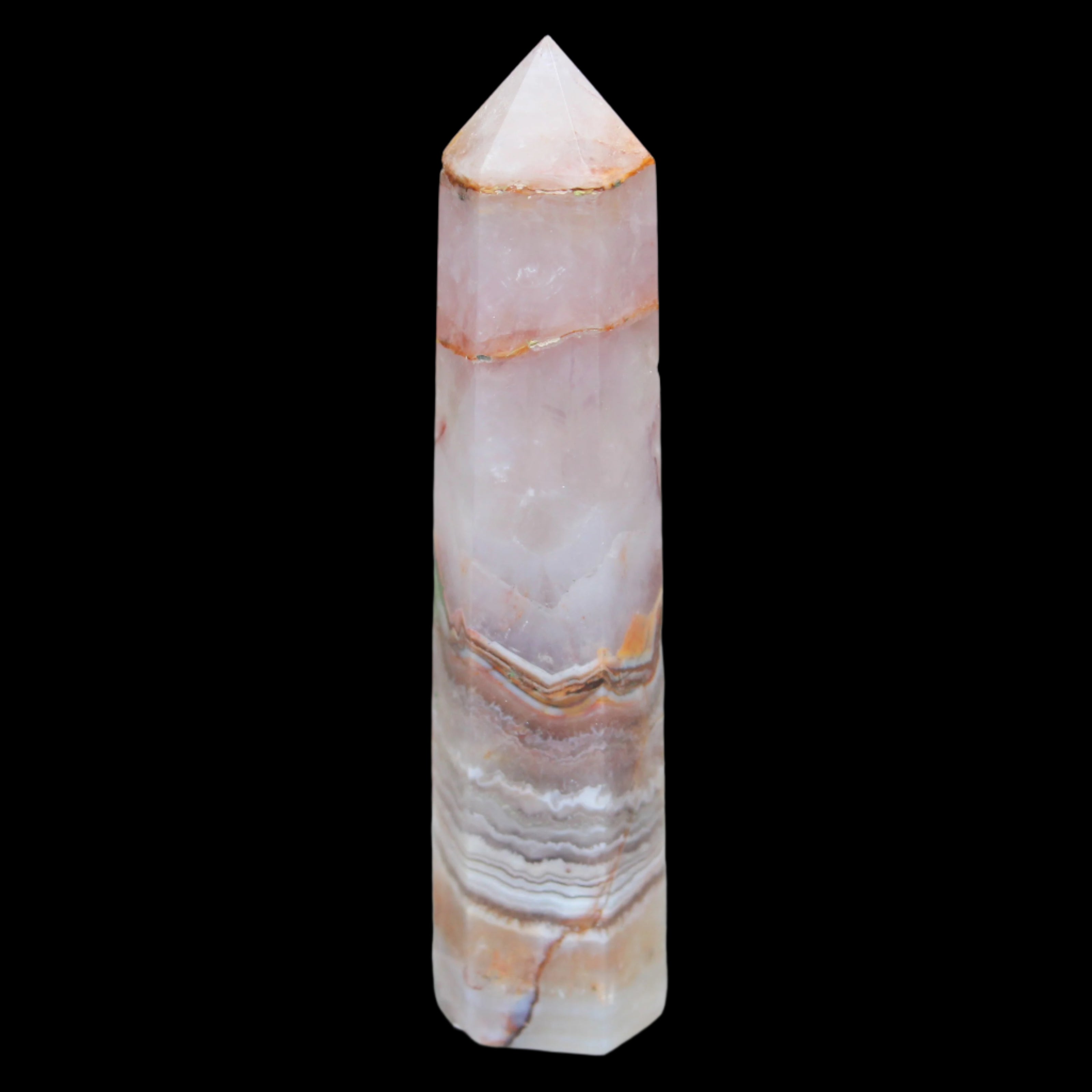 Super Seven Amethyst obelisk 119g in sunlight - Rocks and Things Store