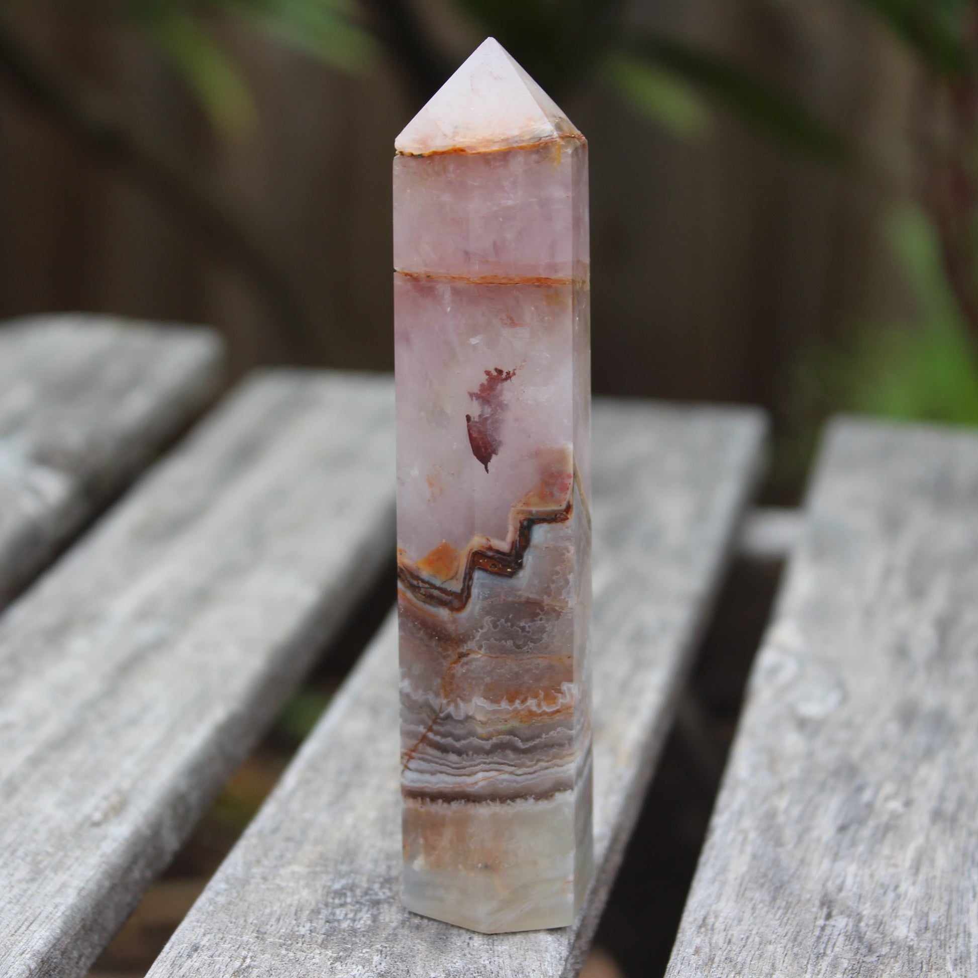 Super Seven Amethyst obelisk 119g Rocks and Things