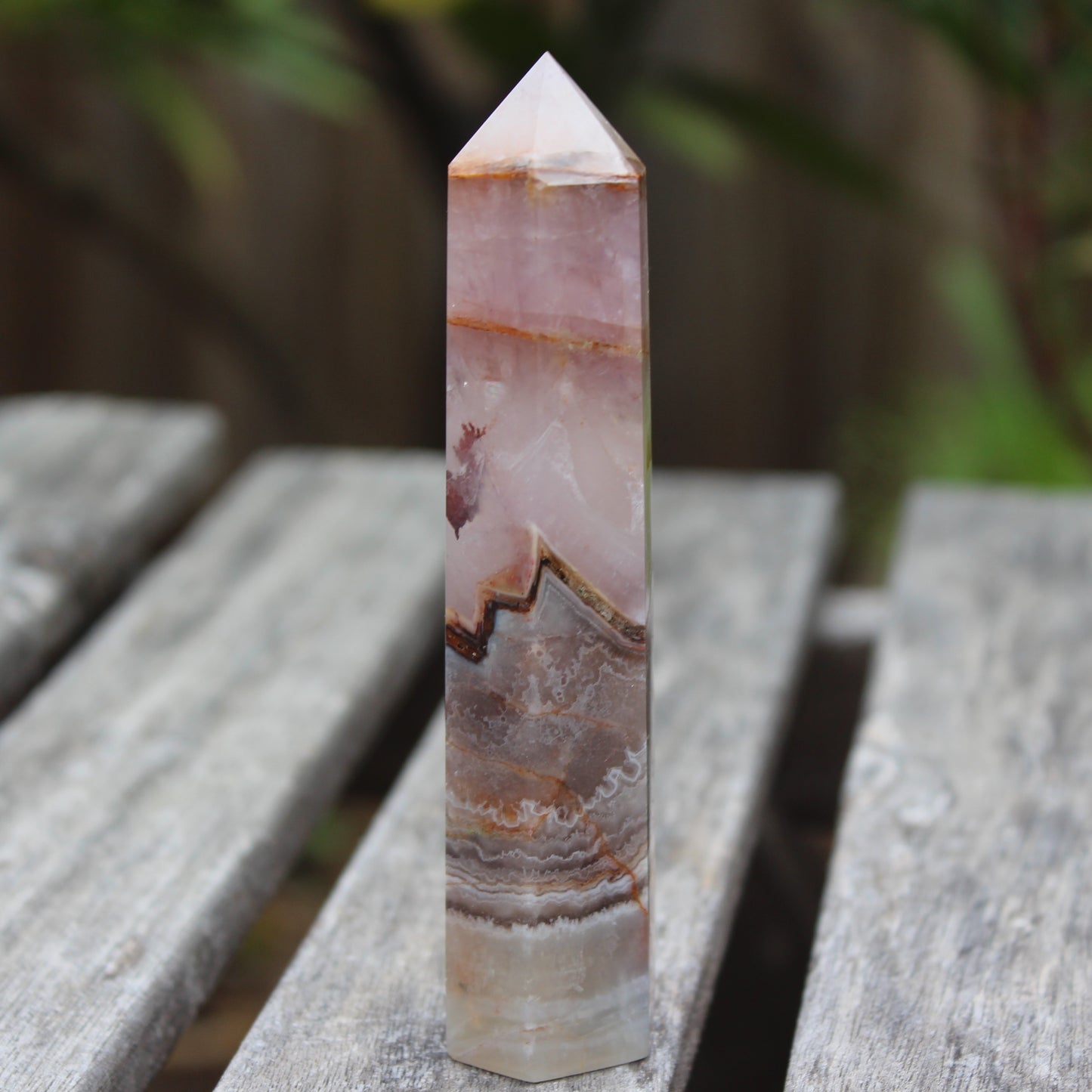 Super Seven Amethyst obelisk 119g Rocks and Things