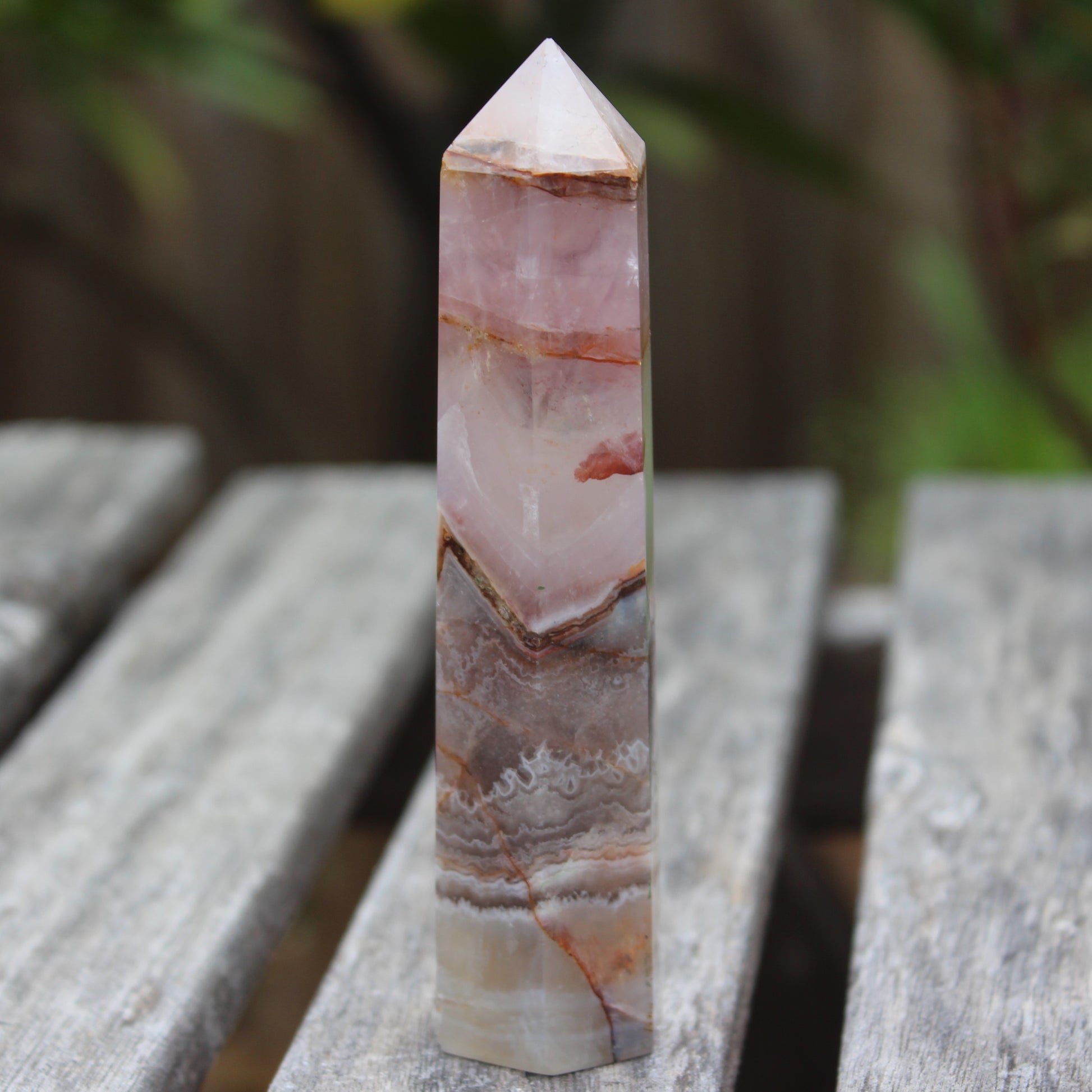 Super Seven Amethyst obelisk 119g Rocks and Things