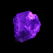 Quartz with rutile Green Tourmaline 103g in UV light - Rocks and Things Store