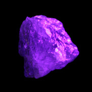 Quartz with rutile Green Tourmaline 103g in UV light - Rocks and Things Store