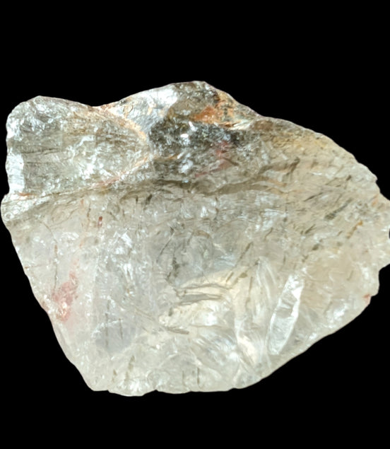 Quartz with rutile Green Tourmaline 103g in sunshine - Rocks and Things Store