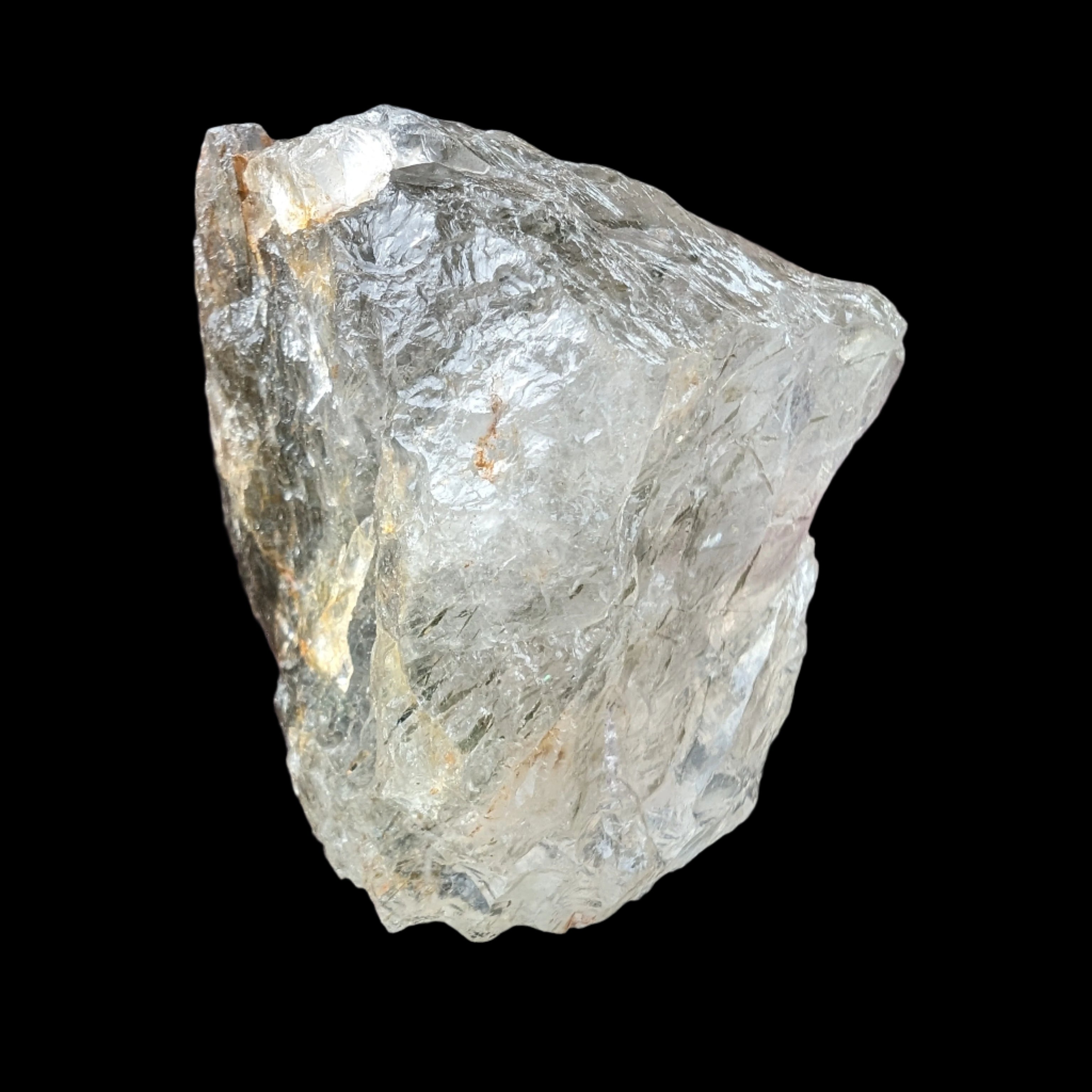 Quartz with rutile Green Tourmaline 103g in sunshine - Rocks and Things Store