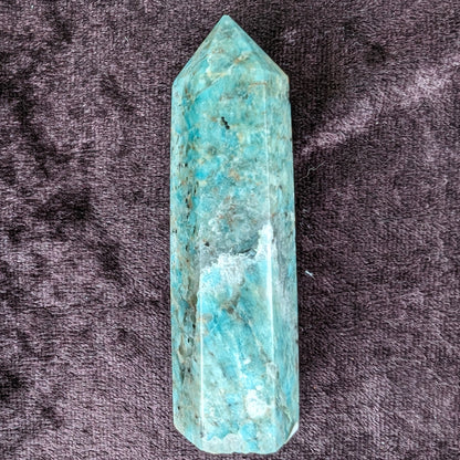 Aqua Blue Amazonite wand from Peru 53g