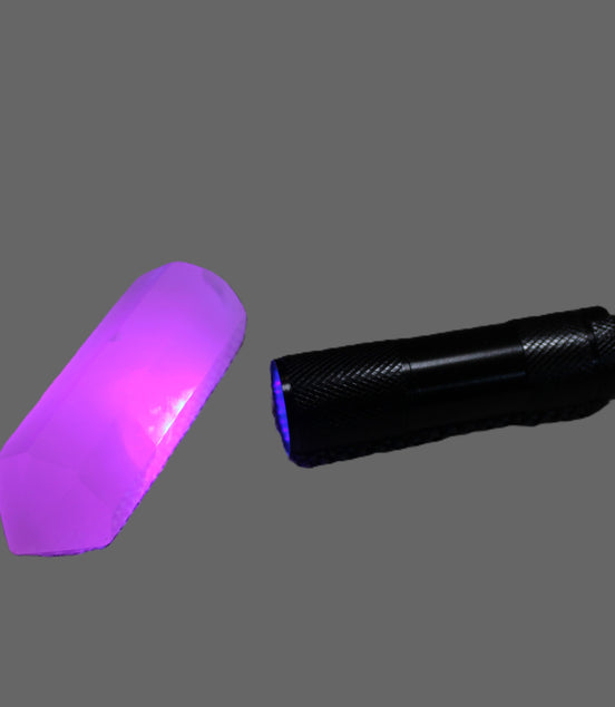Roceei bright UV torch 87mm aluminium alloy body with batteries Rocks and Things