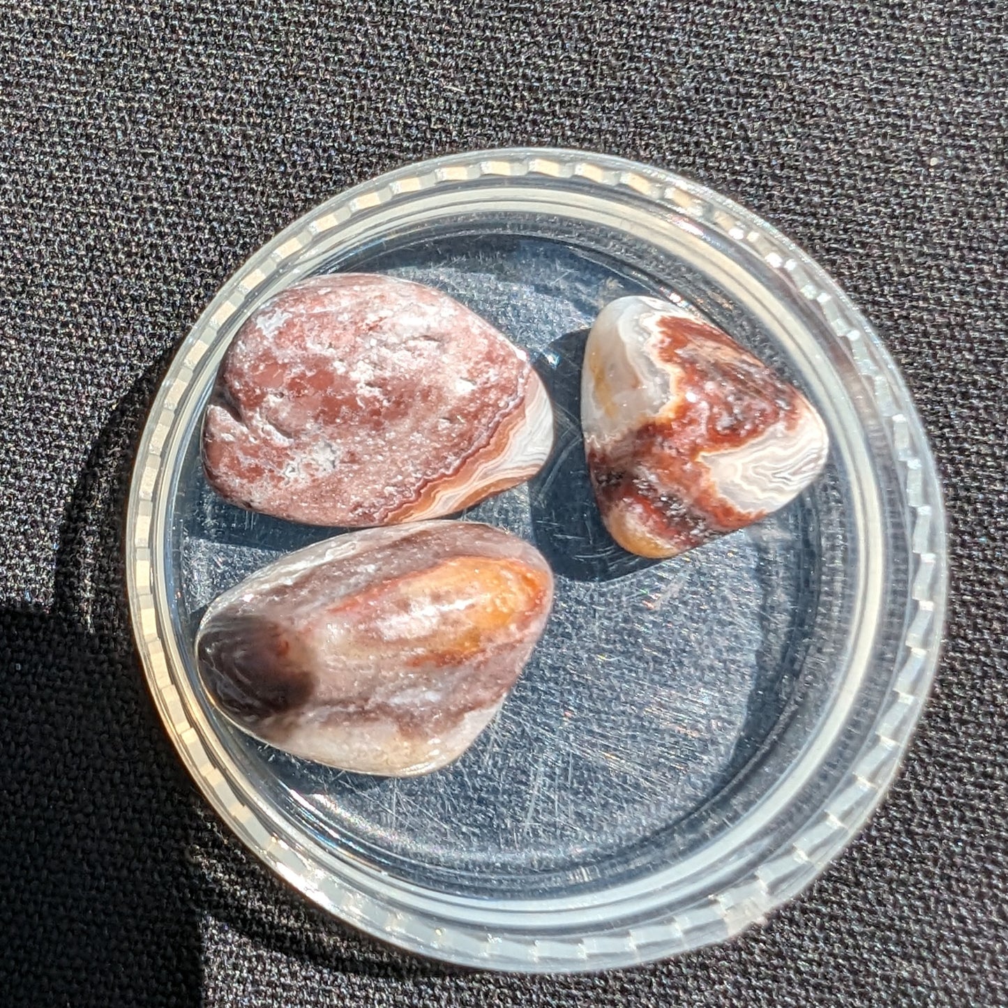 Crazy Lace Agate 3/4 tiny polished stones from Mexico 7-8g Rocks and Things