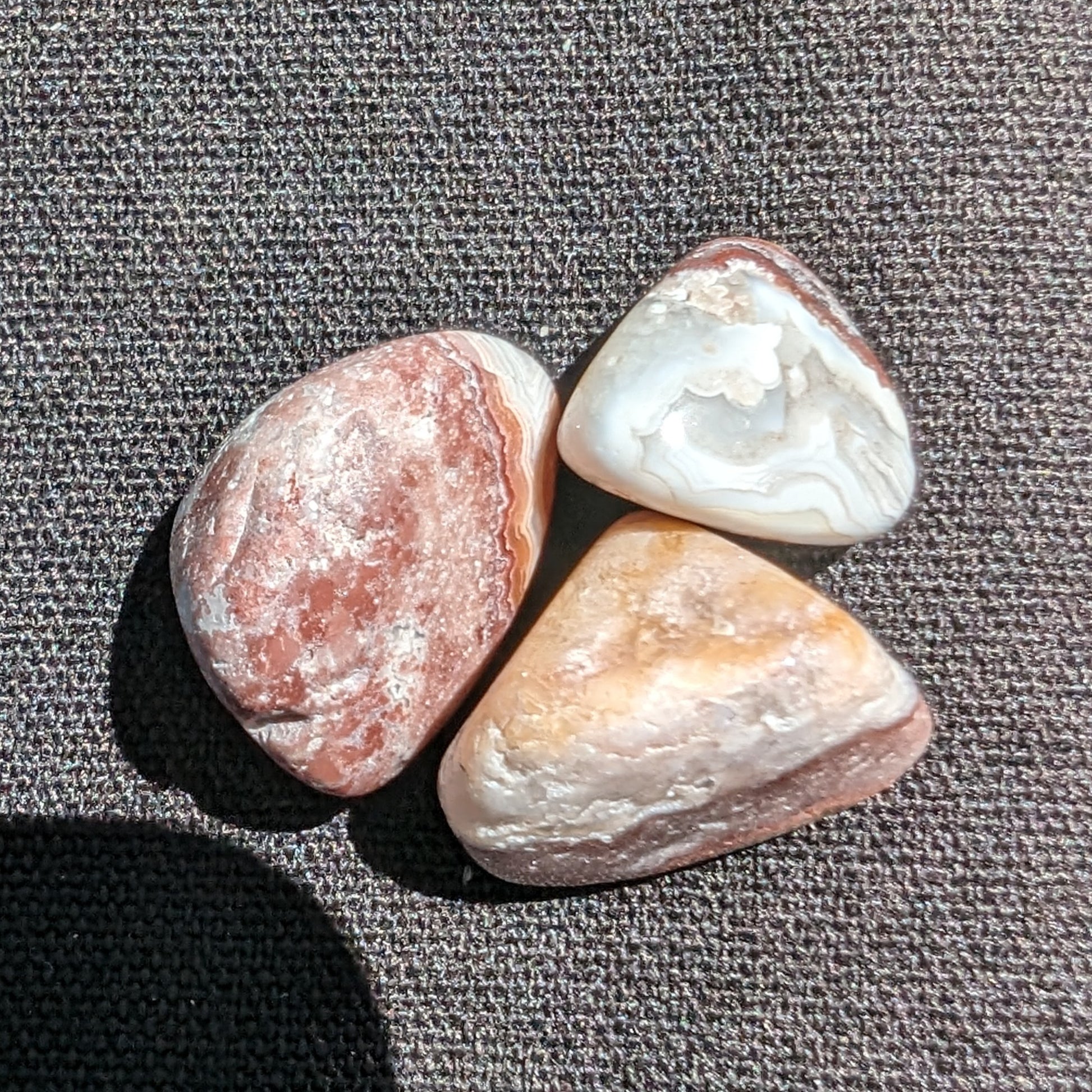 Crazy Lace Agate 3/4 tiny polished stones from Mexico 7-8g Rocks and Things