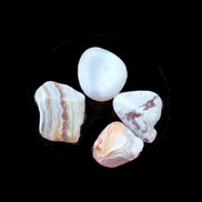Crazy Lace Agate 3/4 tiny polished stones from Mexico 7-8g in sunlight - Rocks and Things Store