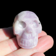 Lepidolite hand-carved skull 60g Rocks and Things