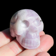 Lepidolite hand-carved skull 60g Rocks and Things