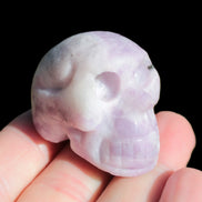 Lepidolite hand-carved skull 60g Rocks and Things