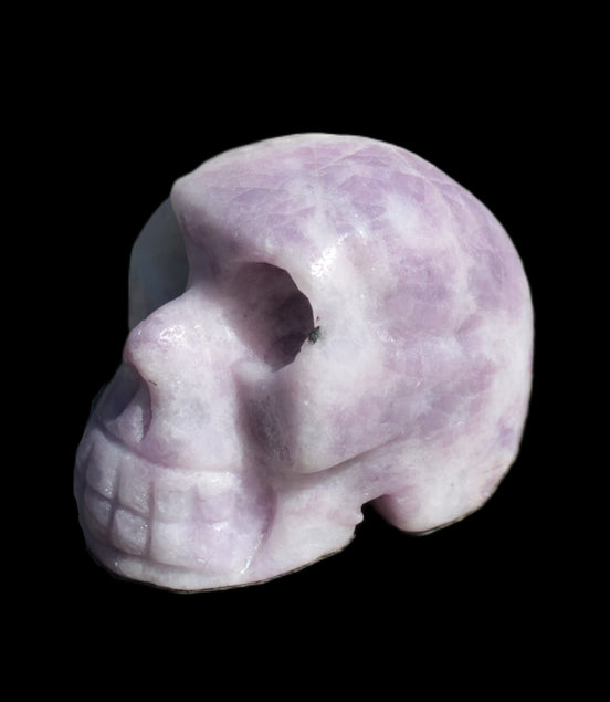 Lepidolite hand-carved skull 60g Rocks and Things
