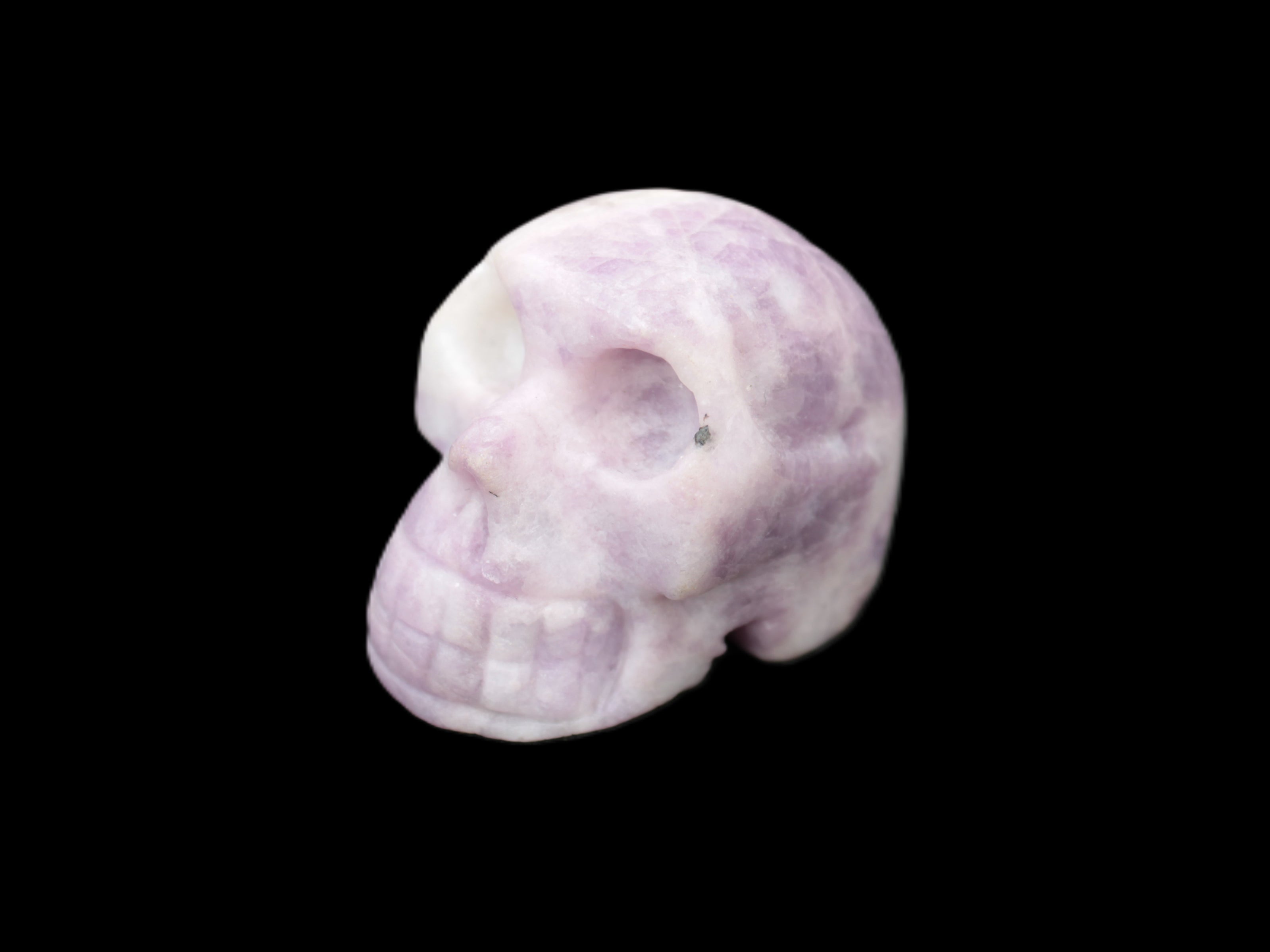 Lepidolite hand-carved skull 60g Rocks and Things