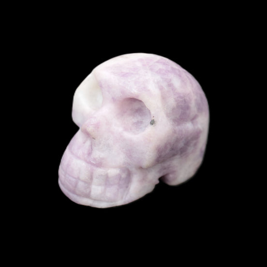 Lepidolite hand-carved skull 60g Rocks and Things