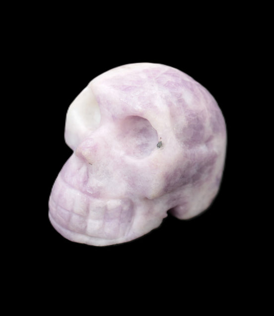 Lepidolite hand-carved skull 60g Rocks and Things