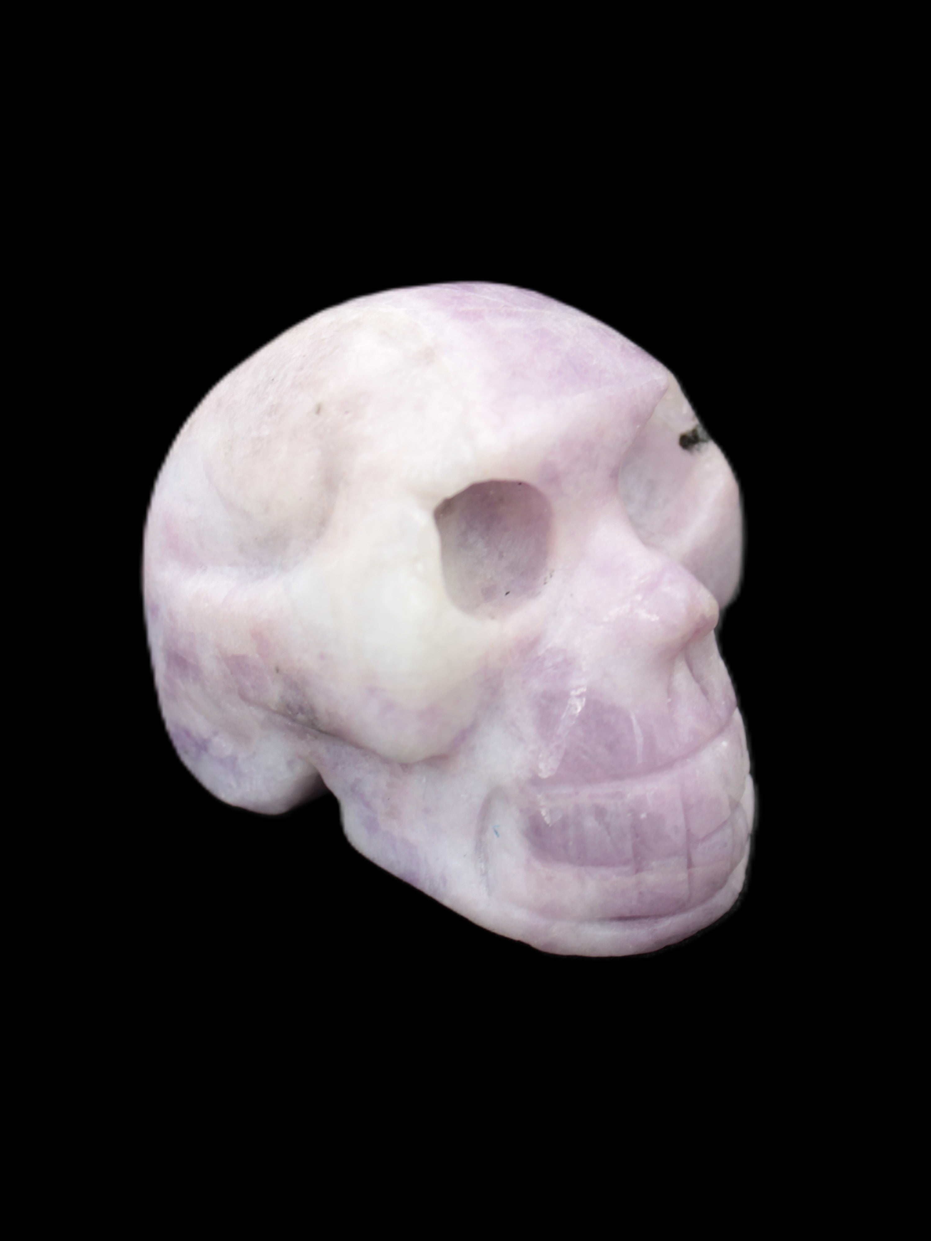 Lepidolite hand-carved skull 60g Rocks and Things