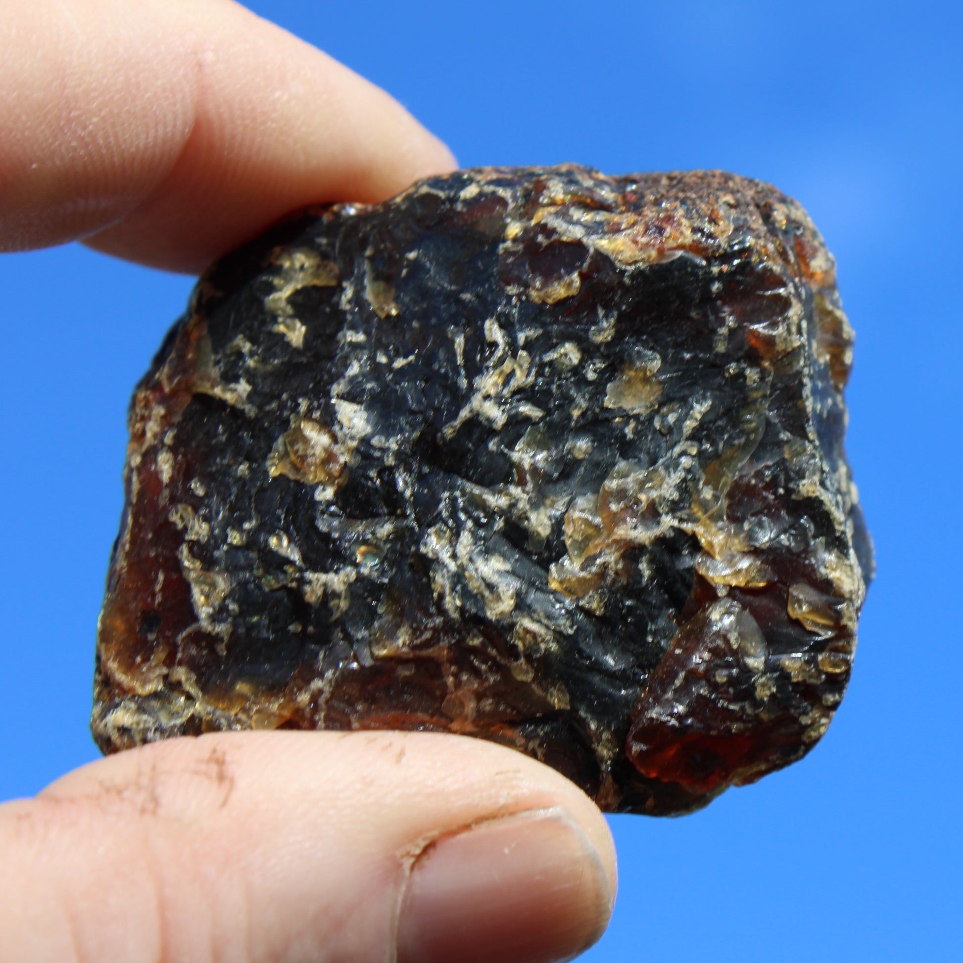 Blue Amber from Mozambique 29.8g Rocks and Things