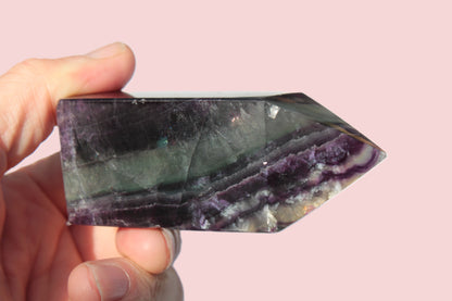 Rainbow Fluorite obelisk 240g Rocks and Things