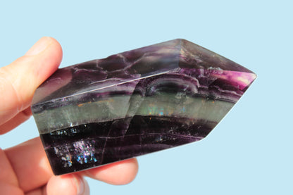 Rainbow Fluorite obelisk 240g Rocks and Things