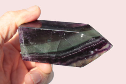 Rainbow Fluorite obelisk 240g Rocks and Things