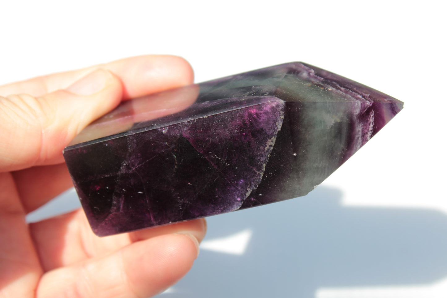 Rainbow Fluorite obelisk 240g Rocks and Things