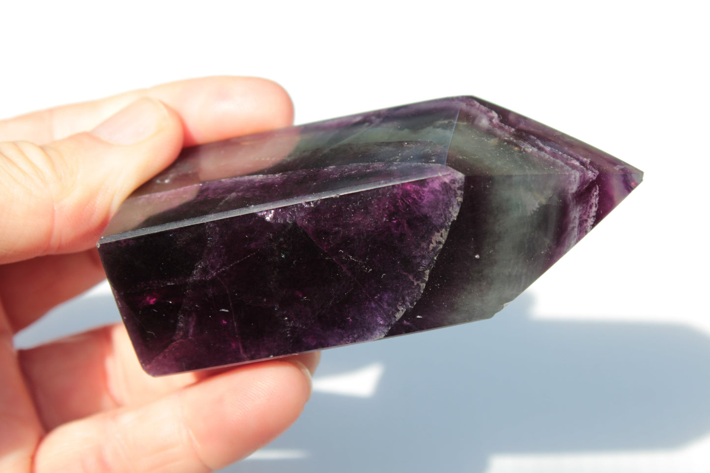 Rainbow Fluorite obelisk 240g Rocks and Things