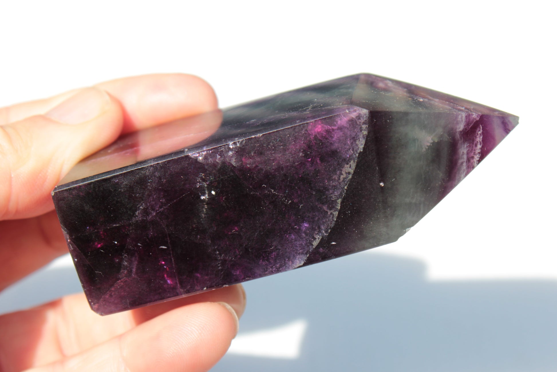 Rainbow Fluorite obelisk 240g Rocks and Things