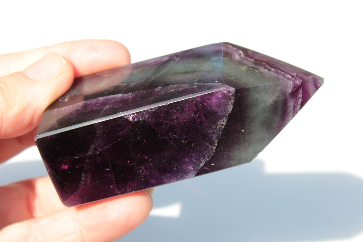 Rainbow Fluorite obelisk 240g Rocks and Things