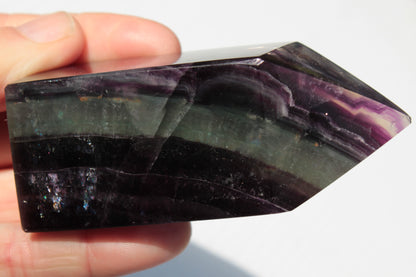 Rainbow Fluorite obelisk 240g Rocks and Things