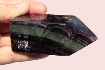 Rainbow Fluorite obelisk 240g Rocks and Things