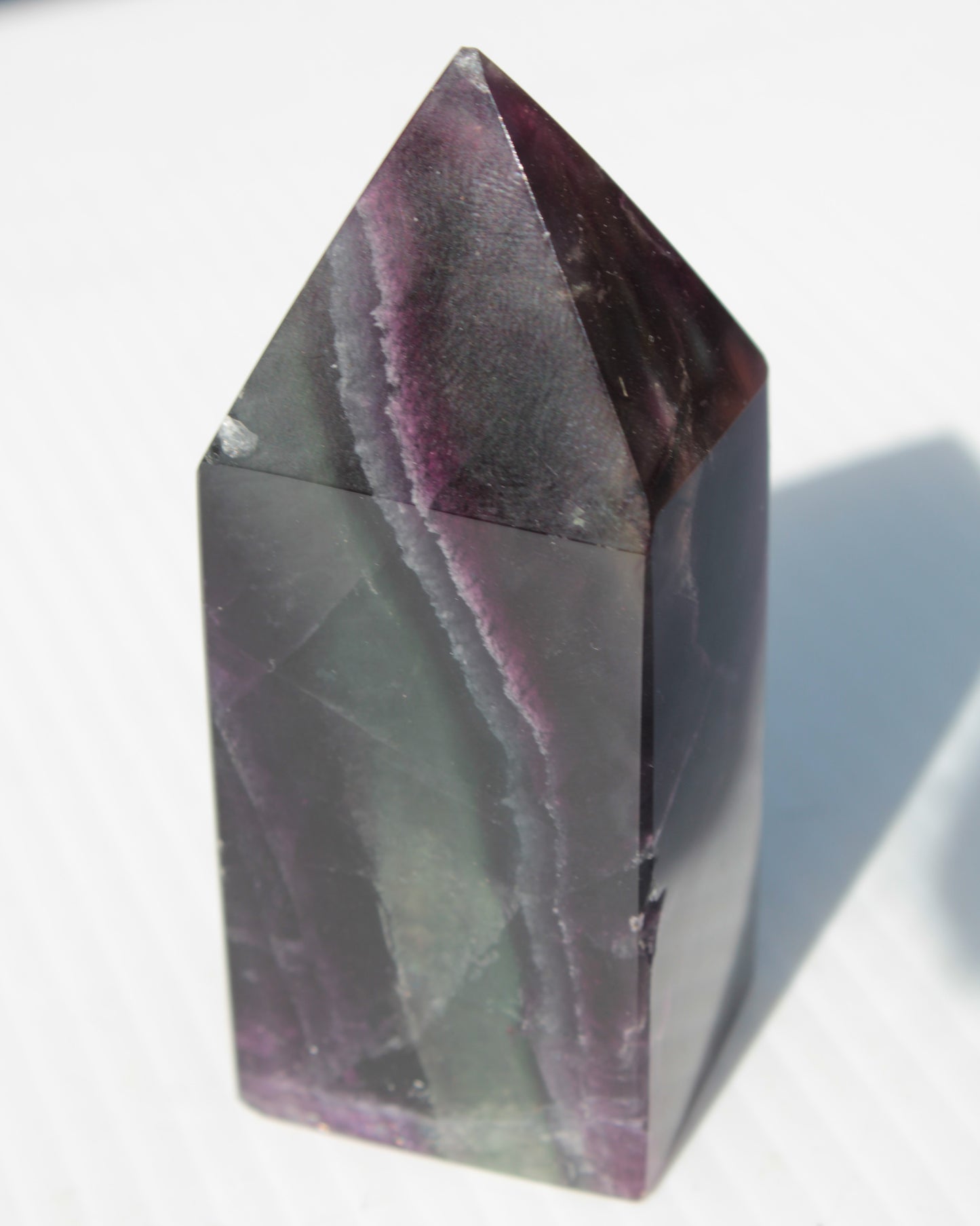 Rainbow Fluorite obelisk 240g Rocks and Things