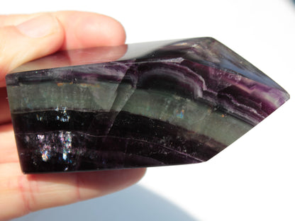 Rainbow Fluorite obelisk 240g Rocks and Things