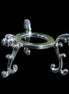 Silver metal stand 55*25mm for medium/large spheres -  Rocks and Things Store